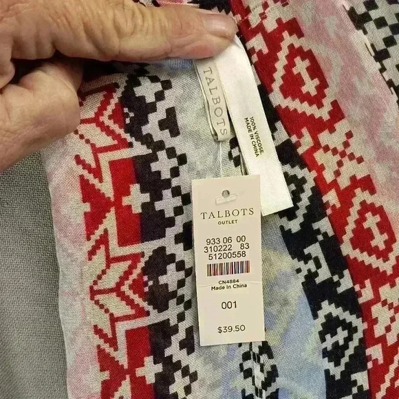 Talbots Ladies Infinity 22" X 64" Multicolored NWT - Picture 4 of 6